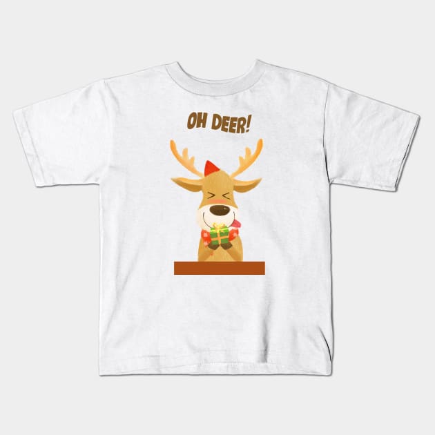 Oh Deer! Kids T-Shirt by Mysticalart